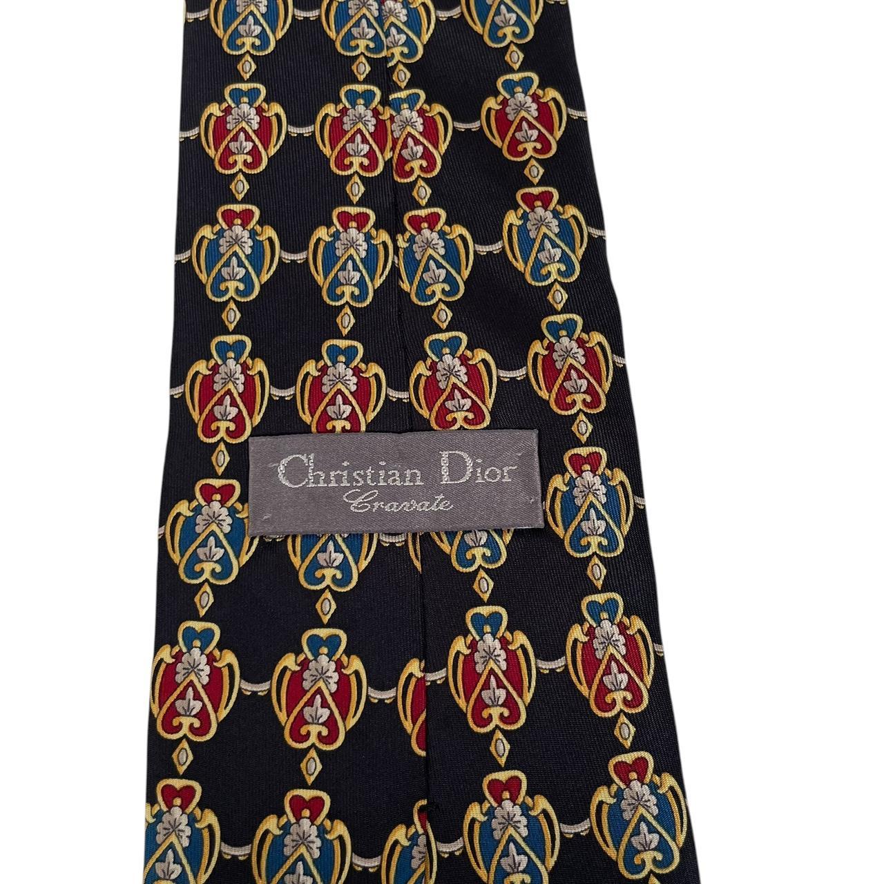 Vintage Christian Dior Multicoloured Silk Tie