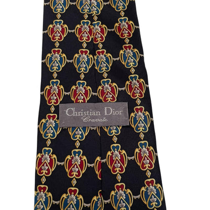 Vintage Christian Dior Multicoloured Silk Tie