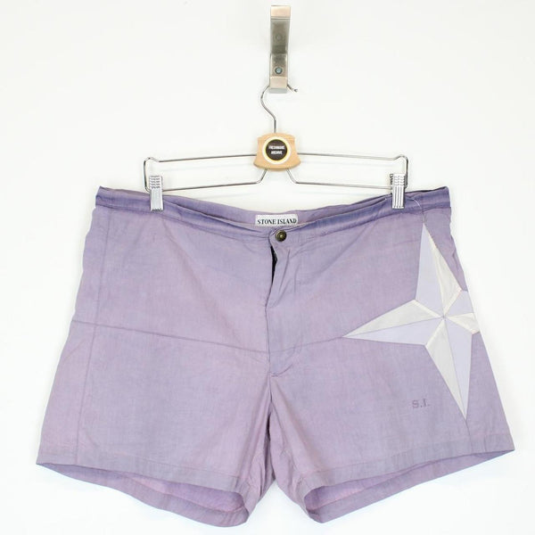 Vintage Stone Island SS 2003 Lilac Purple Compass Swim Shorts