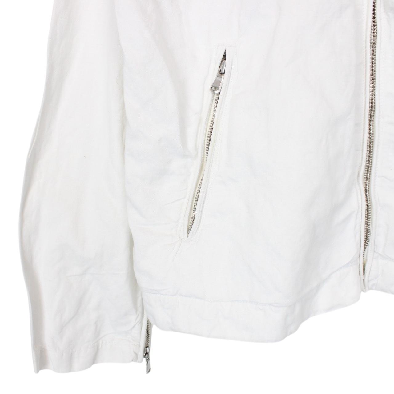 Vintage CP Company SS 2006 White Full Zip Multi Pocket Cotton Lino Flax Goggle