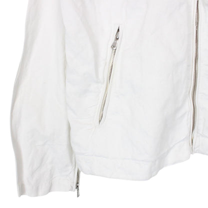 Vintage CP Company SS 2006 White Full Zip Multi Pocket Cotton Lino Flax Goggle