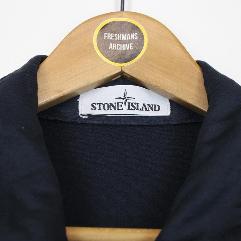 Stone Island SS 2016 Navy Blue Full Zip Cotton Overshirt Jacket