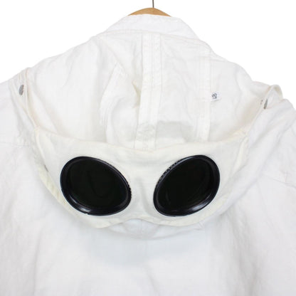 Vintage CP Company SS 2006 White Full Zip Multi Pocket Cotton Lino Flax Goggle