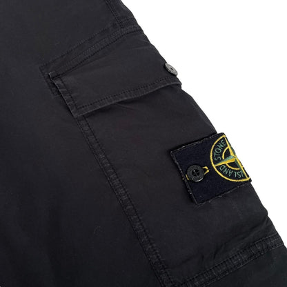 Stone Island SS 2018 Black RE-T Fit Cargo Trousers