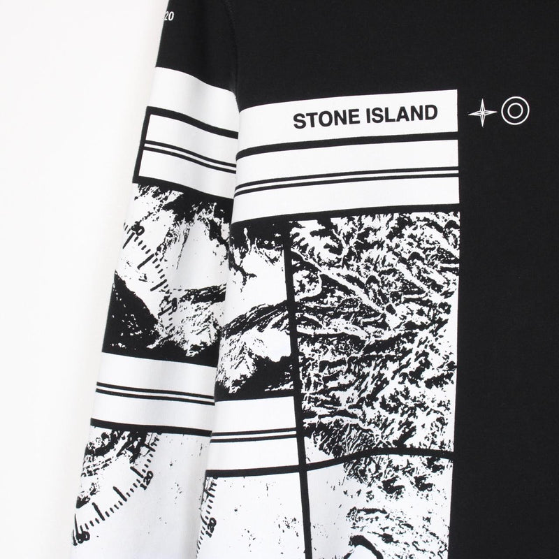 Stone Island AW 2020 Black and White Cotton Sweatshirt Jumper