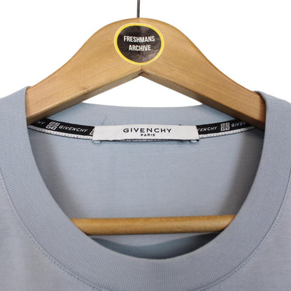 Givenchy Paris Light Blue Short Sleeve Faded Logo T-Shirt