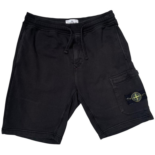 Stone Island AW 2020 Black Cotton Jogger Shorts