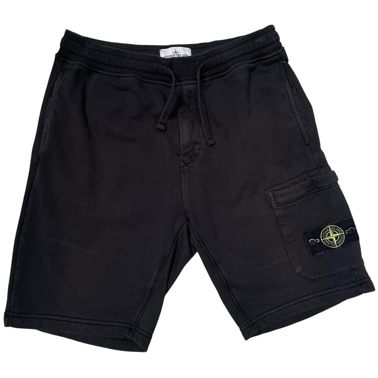 Stone Island AW 2020 Black Cotton Jogger Shorts