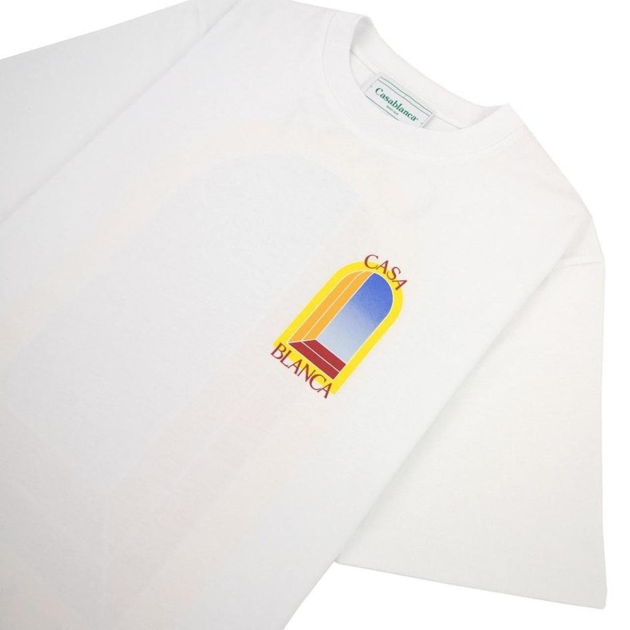 Casablanca White and Multicoloured L’Arche De Jour Graphic Short Sleeve T-Shirt