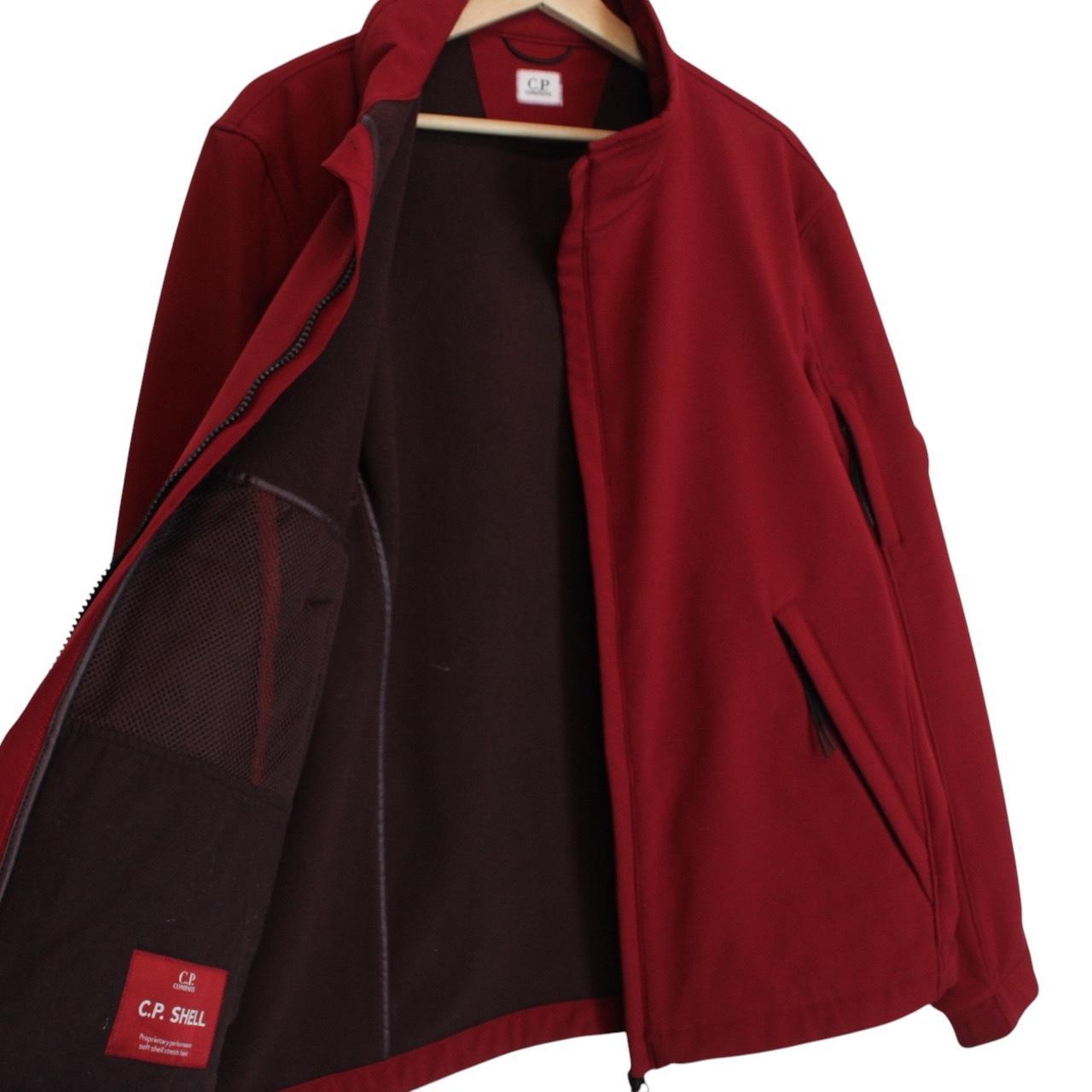 CP Company Red Full Zip Soft Shell Goggle Jacket