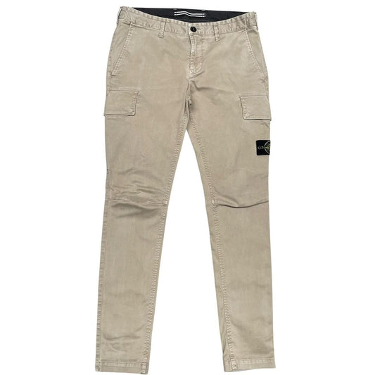 Stone Island AW 2022 Beige Skinny Fit Cargo Trousers