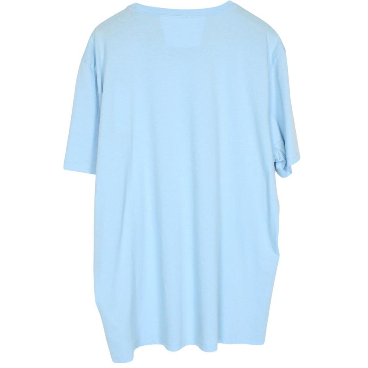 CP Company Light Blue Block Logo Short Sleeve Cotton T-Shirt