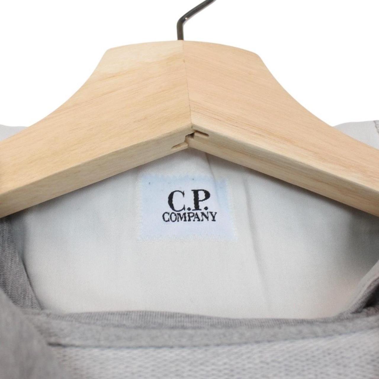 CP Company Grey Lens Cotton Hoodie Jumper