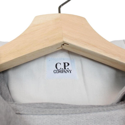 CP Company Grey Lens Cotton Hoodie Jumper