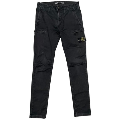 Stone Island AW 2020 Black Skinny Fit Cargo Trousers