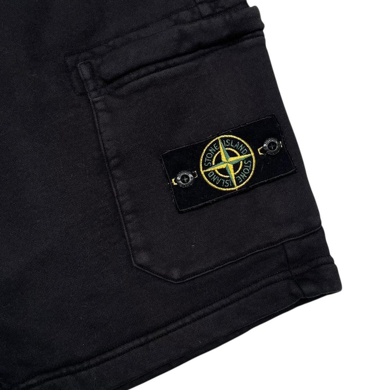 Stone Island SS 2024 Black Cotton Jogger Shorts