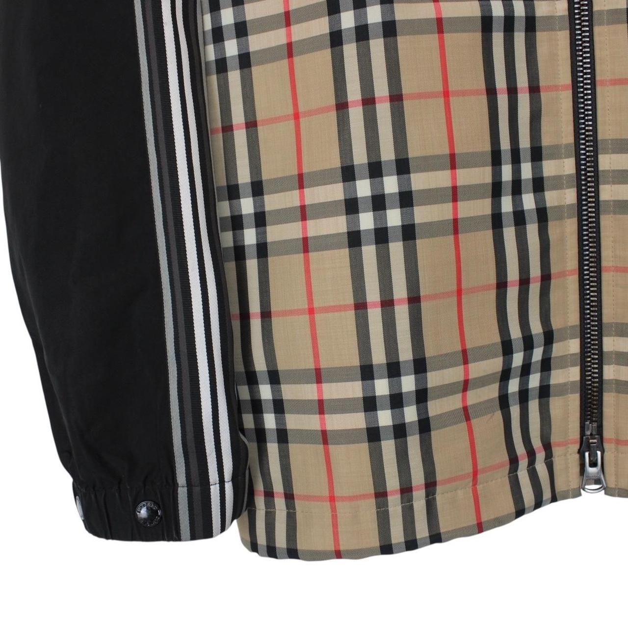 Burberry Compton Black and Tan Nova Check Full Zip Hooded Jacket