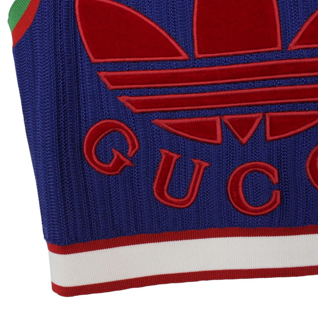Gucci x Adidas Blue and Red Viscose Vest Top