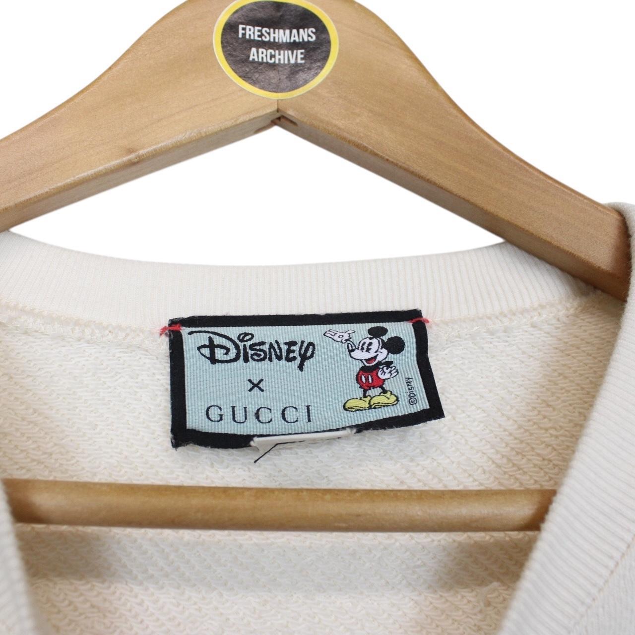 Gucci x Disney Cream Logo Print Cotton Sweatshirt Jumper