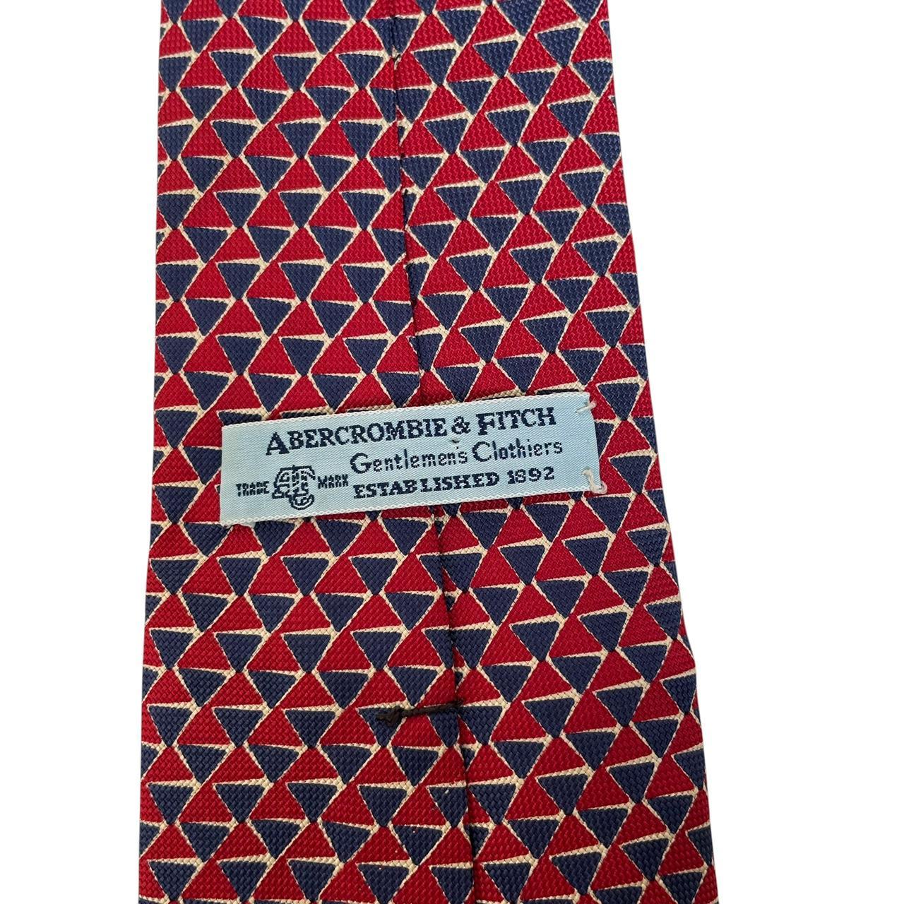 Vintage Abercrombie &amp; Fitch Red and Blue Silk Tie