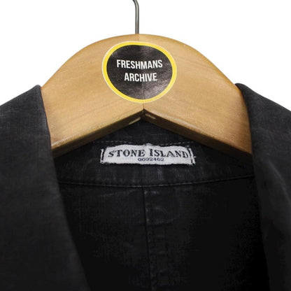 Vintage Stone Island SS 2007 Black Full Zip Cotton Overshirt Jacket