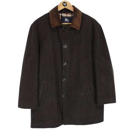 Vintage Burberry London Brown Merino Wool Blend Coat