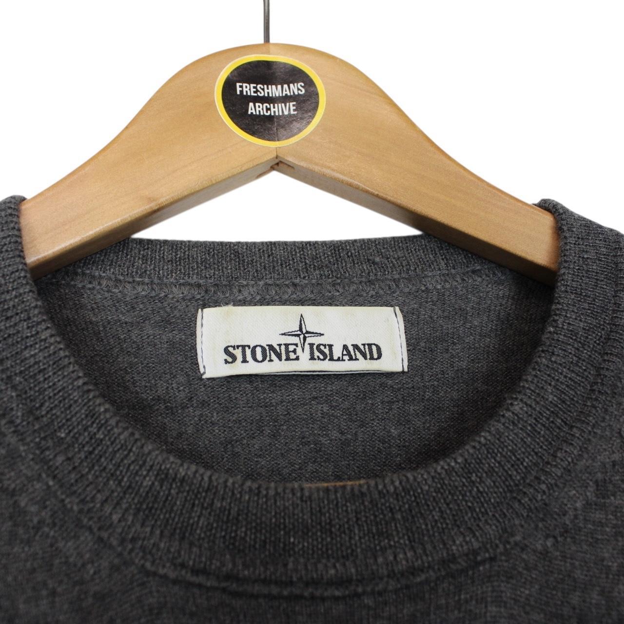 Stone Island AW 2019 Dark Grey Wool Knit Jumper