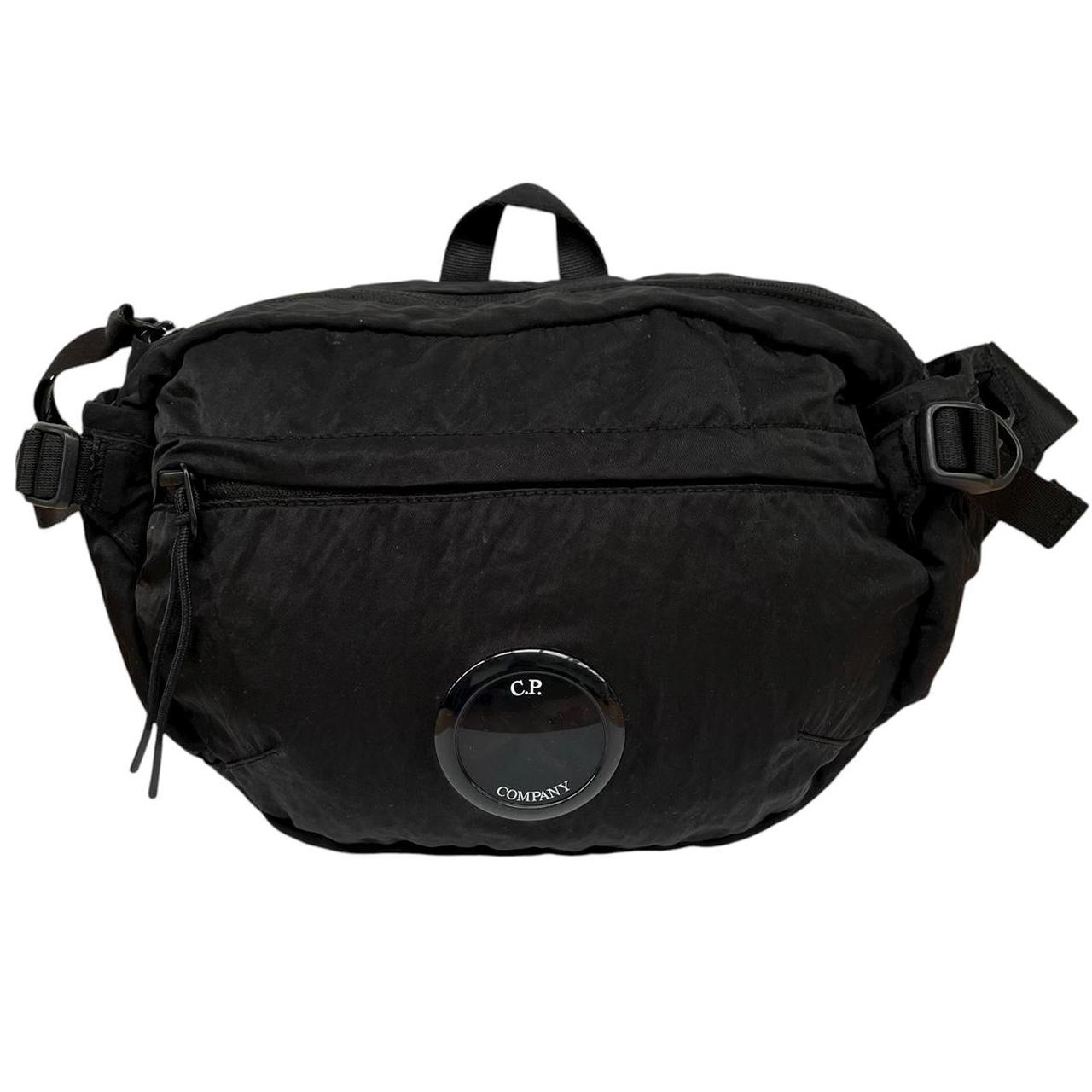 CP Company Black Nylon Lens Crossbody Bag