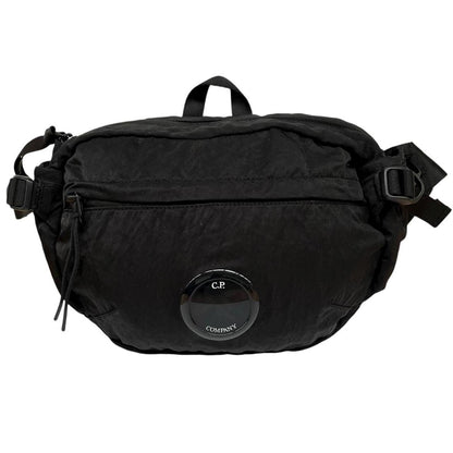 CP Company Black Nylon Lens Crossbody Bag
