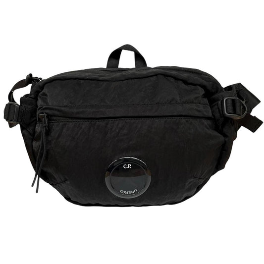 CP Company Black Nylon Lens Crossbody Bag