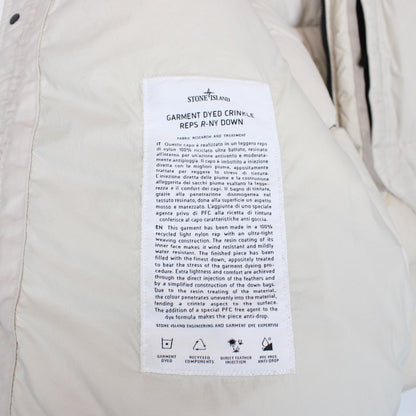 Stone Island AW 2023 Beige Garment Dyed Crinkle Reps R-NY Down Puffer Jacket