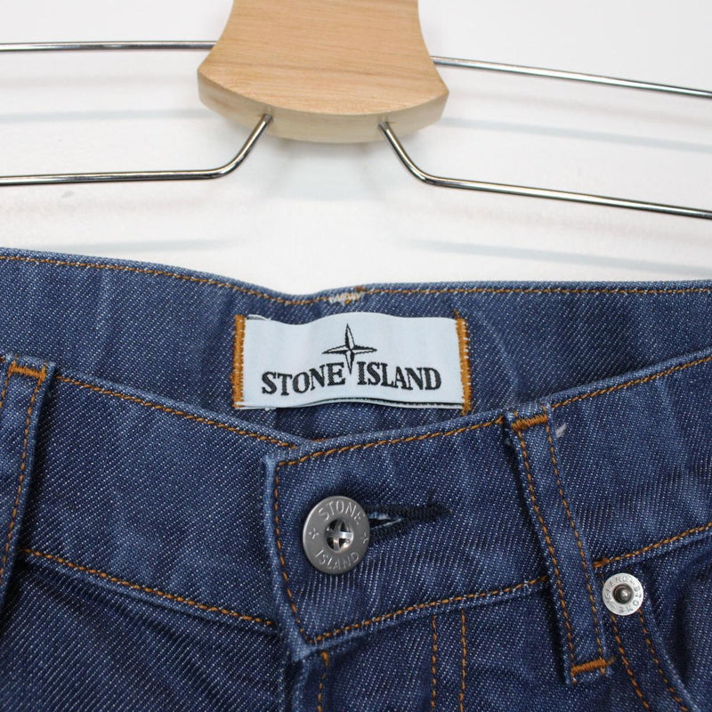 Stone Island SS 2014 Navy Blue Denim Shorts