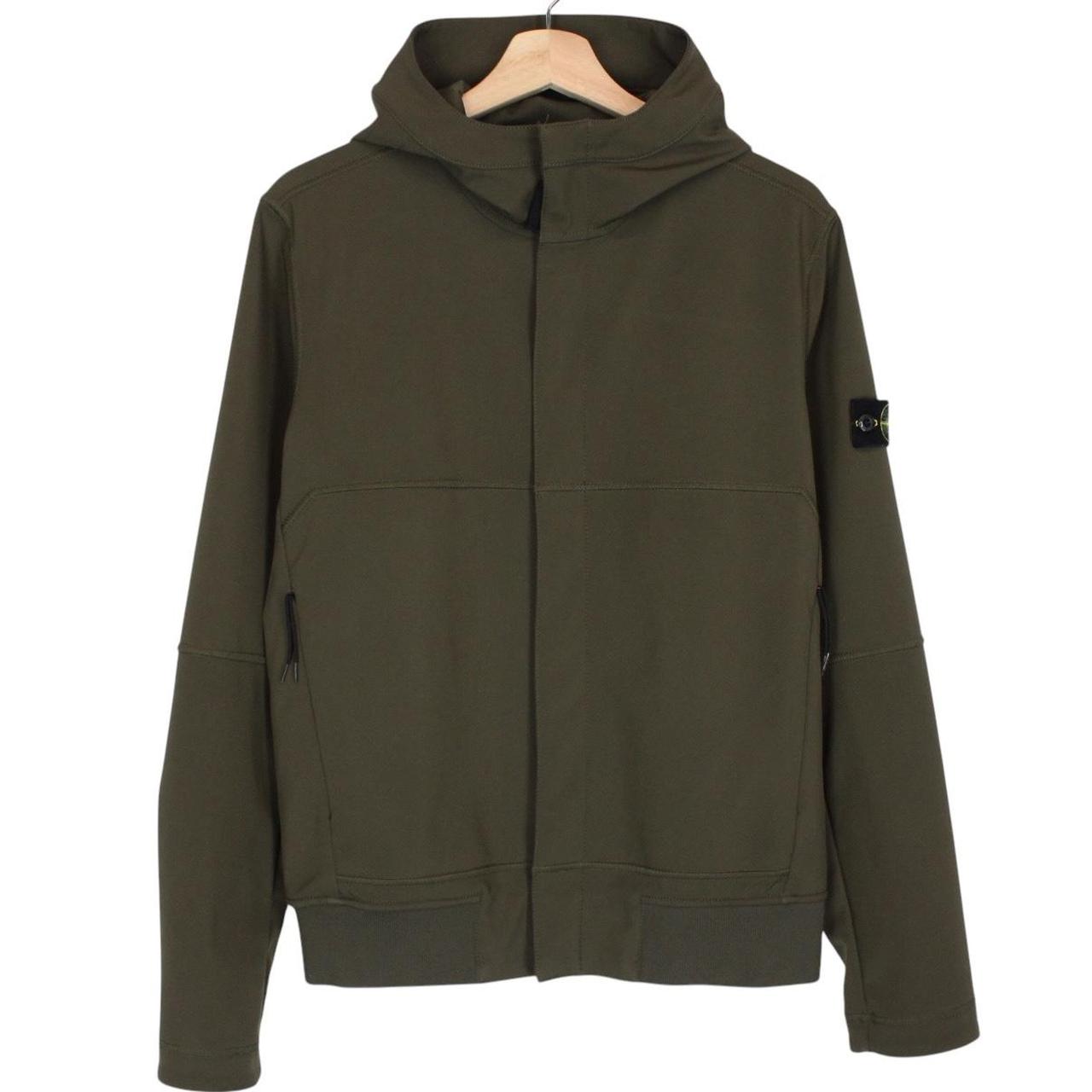 Stone Island Junior Khaki Green Full Zip Soft Shell Jacket