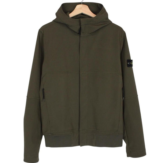 Stone Island Junior Khaki Green Full Zip Soft Shell Jacket
