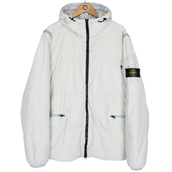 Stone Island AW 2022 Pale Blue Garment Dyed Crinkle Reps R-NY Down Puffer Jacket