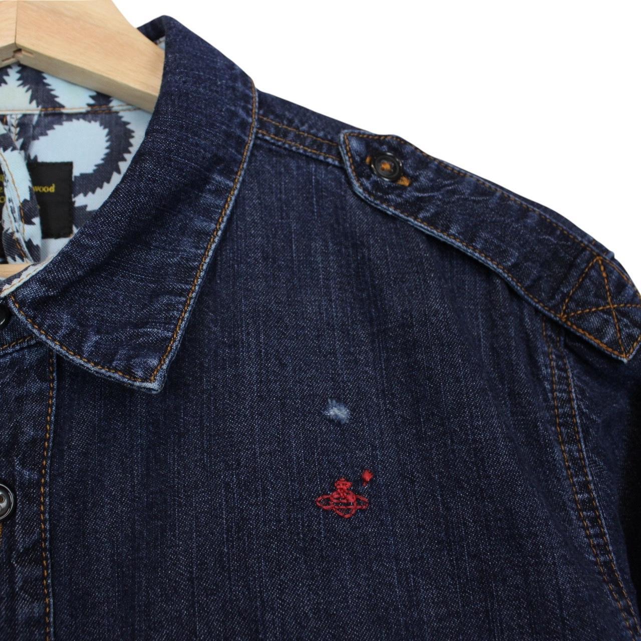Vivienne Westwood x Lee Navy Blue Long Sleeve Denim Shirt