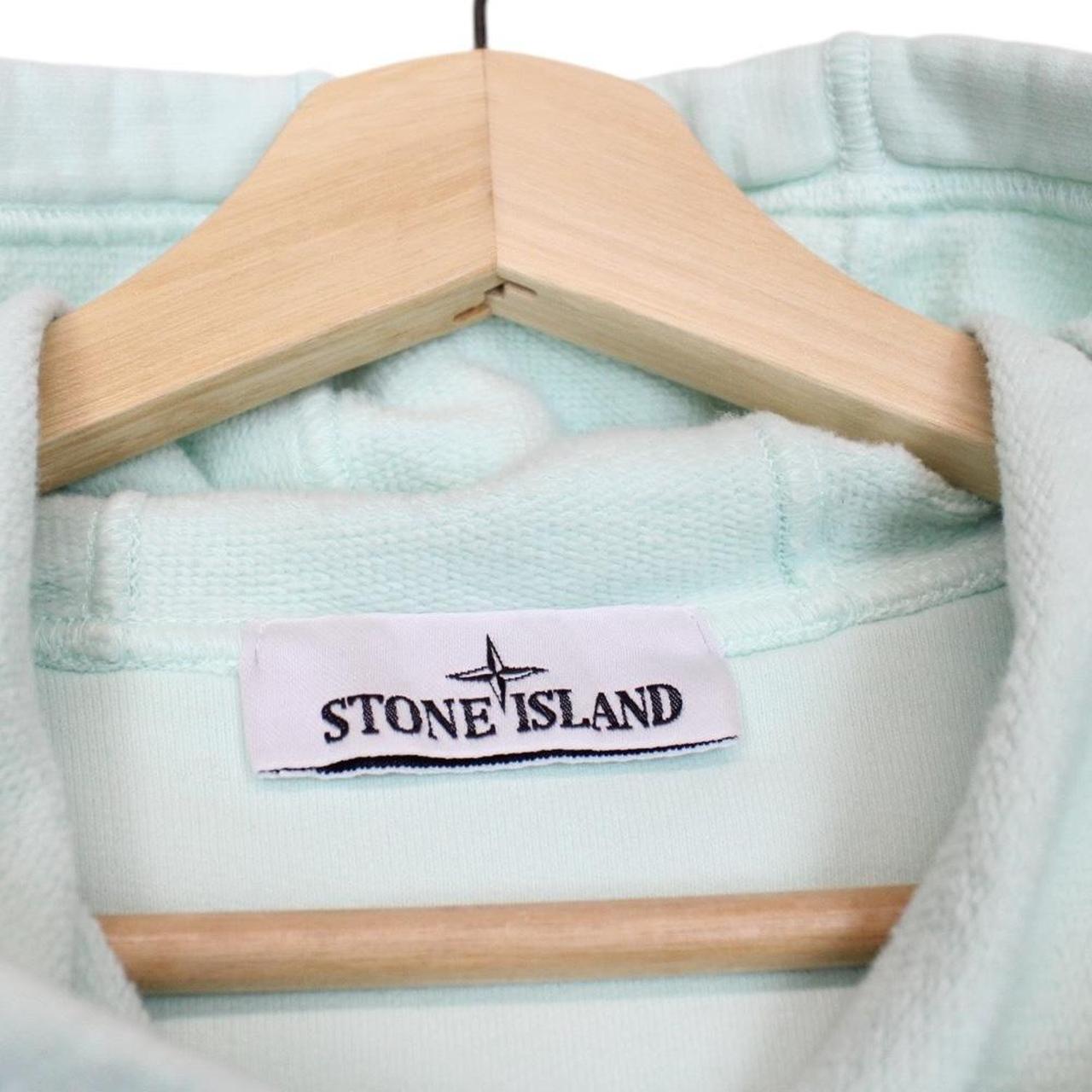 Stone Island AW 2022 Mint Green Cotton Hoodie Jumper