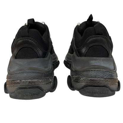 Balenciaga Triple S Black Pre-Distressed Mesh Trainers