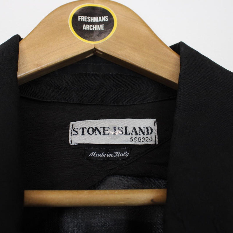 Vintage Stone Island SS 2002 Black Full Zip Worker Jacket
