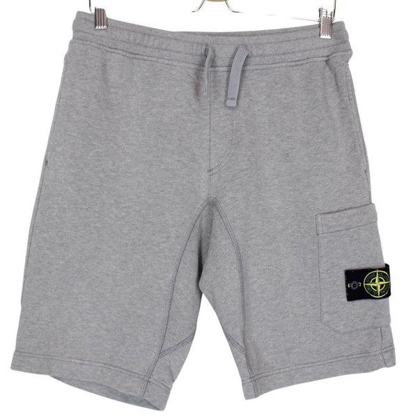 Stone Island SS 2018 Grey Cotton Jogger Shorts