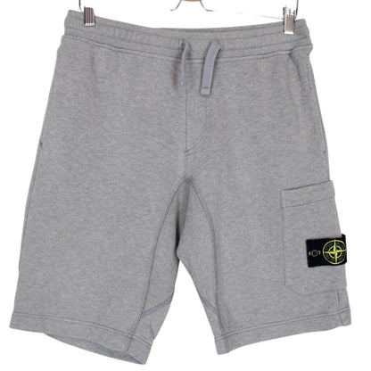 Stone Island SS 2018 Grey Cotton Jogger Shorts