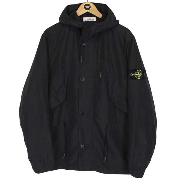 Stone Island SS 2018 Navy Blue Micro Reps Nylon Hooded Jacket