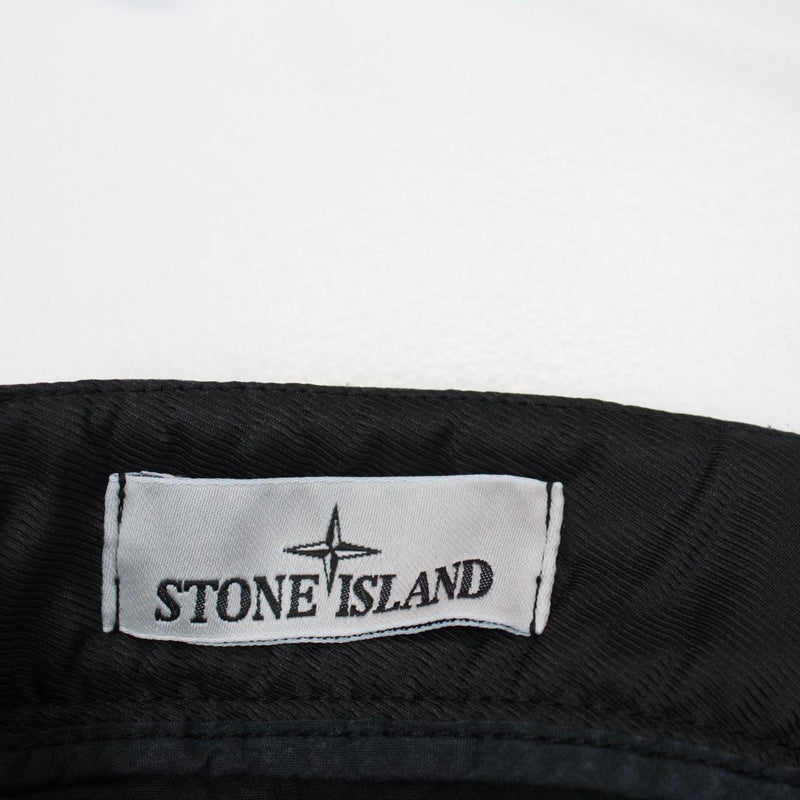 Stone Island 2022 Black Bermuda Cotton Cargo Shorts