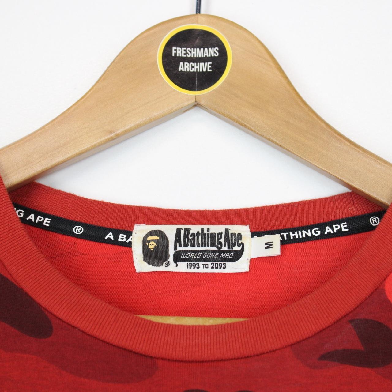 Bape Red Camo Shark Long Sleeve T-Shirt