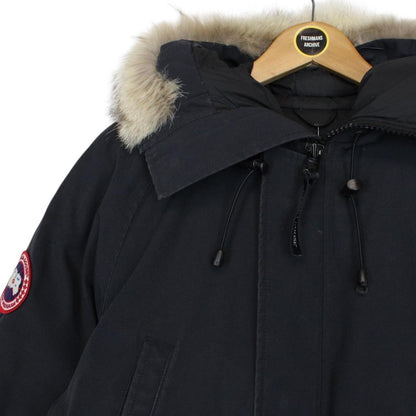 Canada Goose Navy Blue Chilliwack Bomber Down Jacket with Fur Trim
