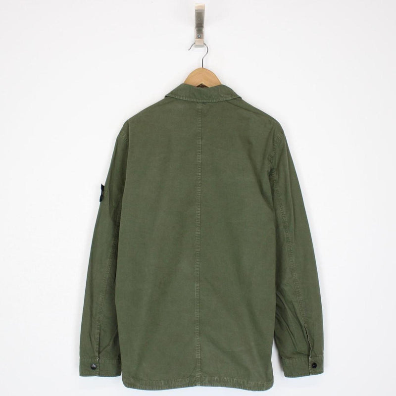 Stone Island SS 2020 Green Full Zip Cotton Overshirt Jacket