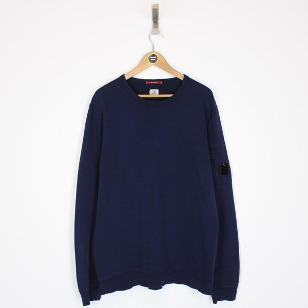 CP Company Navy Blue Lens Thin Sweatshirt Jumper