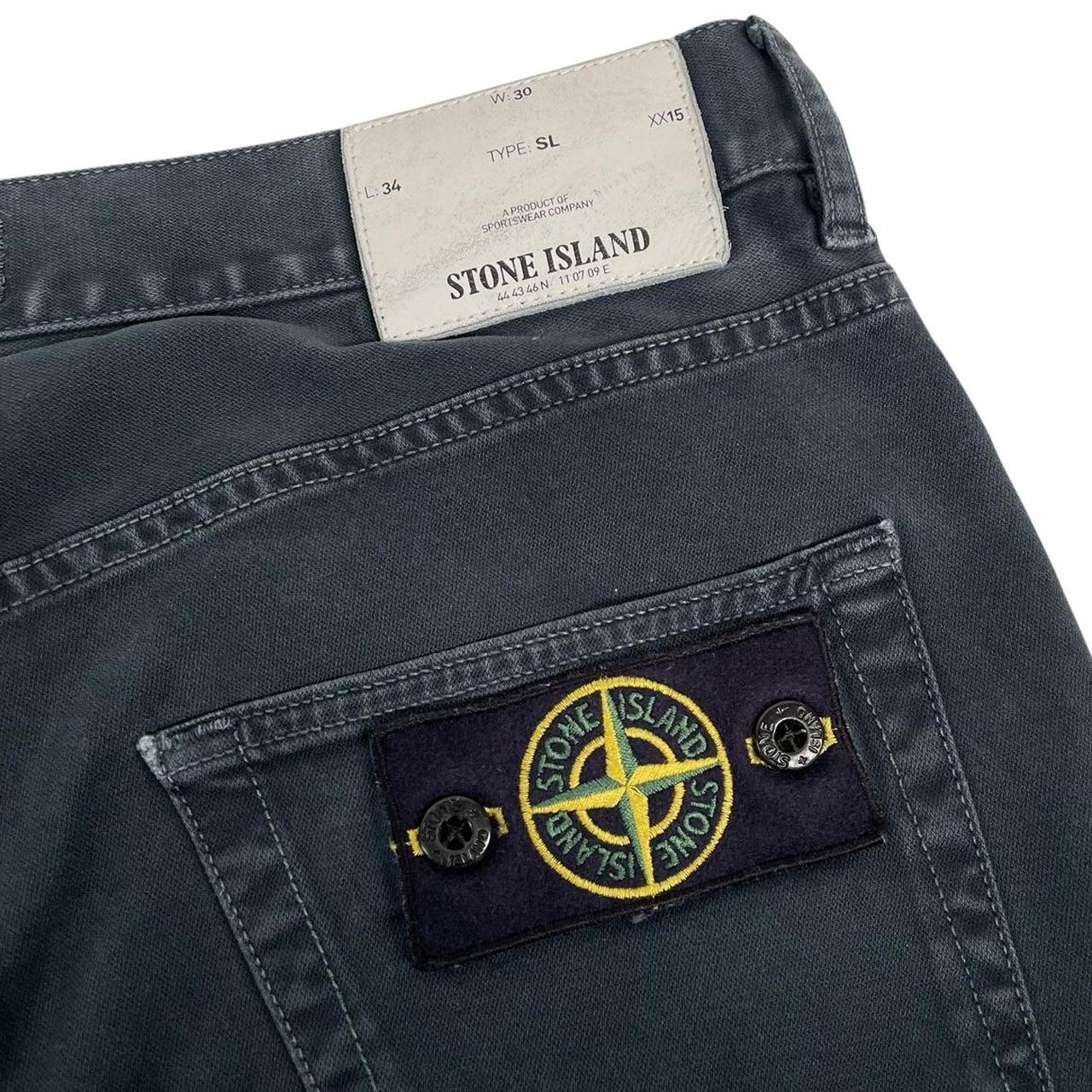 Stone Island AW 2015 Navy Blue Slim Fit Cotton Trousers