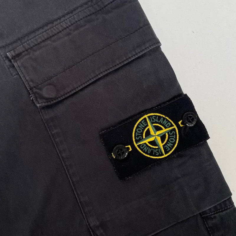 Stone Island AW 2022 Black RE-T Fit Cargo Trousers