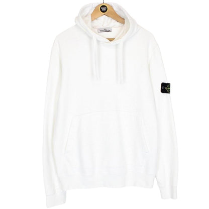 Stone Island AW 2022 White Cotton Hoodie Jumper